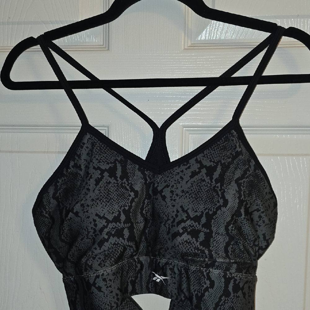Reebok Black Snake Print Women's Bralette‎